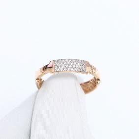 Золотое кольцо ЮЗ Корона К1-к6565 с фианитом К1-к6565 фото