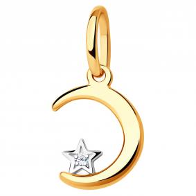 Золотая подвеска ЮЗ Корона К1-п05-0079 с фианитом К1-п05-0079 фото