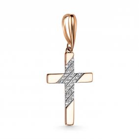 Золотая подвеска ЮЗ Корона К1-п3881 с фианитом К1-п3881 фото