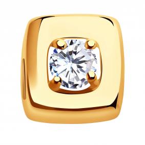 Золотая подвеска ЮЗ Корона К1-пз0140 с фианитом К1-пз0140 фото