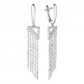 Серьги из белого золота ЮЗ Корона К1-с4279 с цирконием К1-с4279 фото