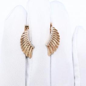 Золотые серьги ЮЗ Корона К1-с5724 с фианитом К1-с5724 фото