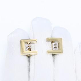 Серьги из лимонного золота ЮЗ Корона К1-с6221л с фианитом К1-с6221л фото