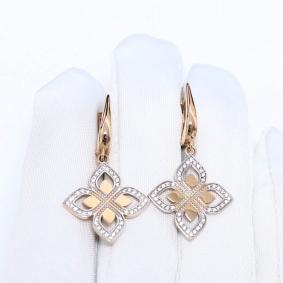 Золотые серьги ЮЗ Корона К1-с6258 с фианитом К1-с6258 фото