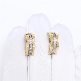 Серьги из лимонного золота ЮЗ Корона К1-с6259л с фианитом К1-с6259л фото