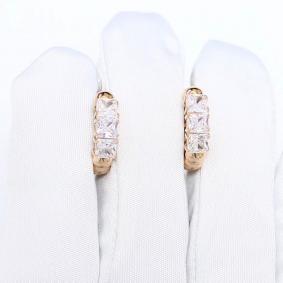 Золотые серьги ЮЗ Корона К1-с6768 с фианитом К1-с6768 фото