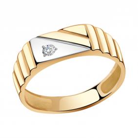 Золотое кольцо Александра К357сбк с фианитом К357сбк фото