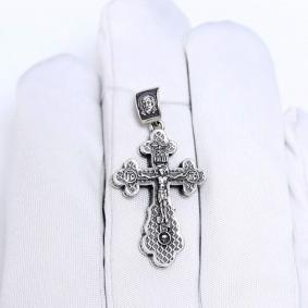 Подвеска-крест Живо-творящему Кресту Господню из черненого серебра  Высоковы 585 КР3Д-25-Ч КР3Д-25-Ч фото
