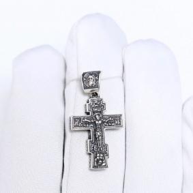 Подвеска-крест  Живо-творящему Кресту Господню из черненого серебра Высоковы 585 КР3Д-27-Ч КР3Д-27-Ч фото