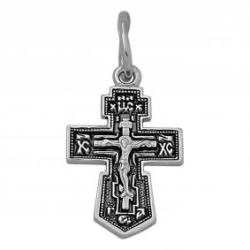 Подвеска-крест Госпади Спаси и сохрани из черненого серебра Высоковы 585 КРЛ-43-Ч КРЛ-43-Ч фото