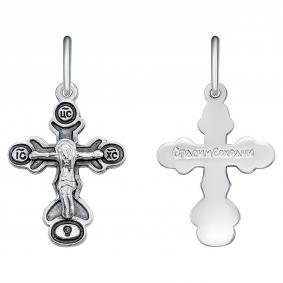 Подвеска-крест Спаси и сохрани из черненого серебра  Высоковы 585 КРШ-66-Ч КРШ-66-Ч фото