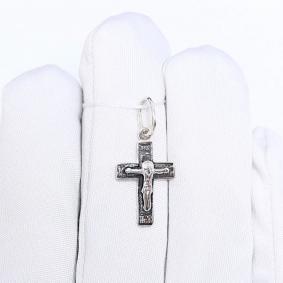 Подвеска-крест Госпади Спаси и сохрани из черненого серебра Высоковы 585 КРШ-71-Ч КРШ-71-Ч фото