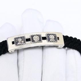 Текстильный шнурок с декоративным элементом из серебра ЮЗ Корона КС-01-03-015 КС-01-03-015 фото