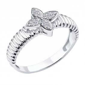 Серебряное кольцо ЮЗ Корона КС-К5764 с фианитом КС-К5764 фото