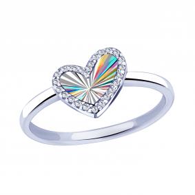 Серебряное кольцо ЮЗ Корона КС-К6696 с фианитом КС-К6696 фото