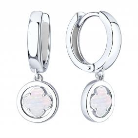Серебряные серьги ЮЗ Корона КС-С5069v563 с перламутром КС-С5069v563 фото