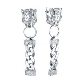 Серебряные серьги ЮЗ Корона КС-С5353 с фианитом КС-С5353 фото