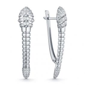 Серебряные серьги Символ года Змея ЮЗ Корона КС-С5489 КС-С5489 фото