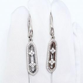 Серебряные серьги ЮЗ Корона КС-С5530 с фианитом КС-С5530 фото