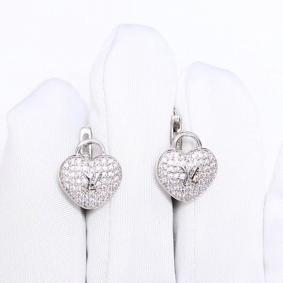 Серебряные серьги ЮЗ Корона КС-С5844 с фианитом КС-С5844 фото