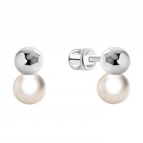 Серебряные серьги ЮЗ Корона КС-с5950 с жемчугом КС-с5950 фото