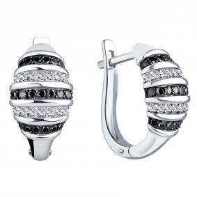 Серебряные серьги ЮЗ Корона КС-Счб5909 с фианитом КС-Счб5909 фото