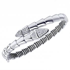 Серебряный браслет Символ года Змея ЮЗ Корона с фианитом КС-бр6017 КС-бр6017 фото