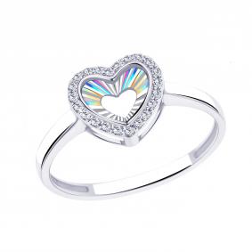Серебряное кольцо ЮЗ Корона КС-к6695ра с фианитом КС-к6695ра фото