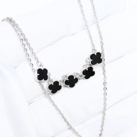 Серебряное колье ЮЗ Корона КС-ко5030-8V79 с ониксом КС-ко5030-8V79 фото