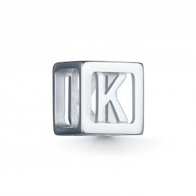 Серебряная подвеска-шарм буква К ЮЗ Корона КС-п5200 КС-п5200 фото