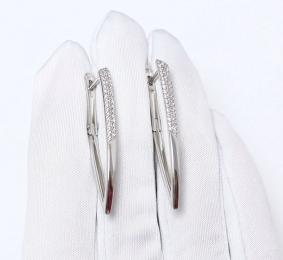 Серебряные серьги ЮЗ Корона КС-с1353 с фианитом КС-с1353 фото