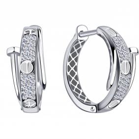 Серебряные серьги ЮЗ Корона КС-с5702 с фианитом КС-с5702 фото