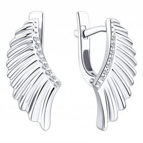 Серебряные серьги ЮЗ Корона КС-с5724 с фианитом КС-с5724 фото