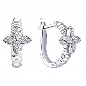 Серебряные серьги ЮЗ Корона КС-с5764 с фианитом КС-с5764 фото