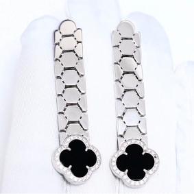 Серебряные серьги ЮЗ Корона КС-с6053V79 с фианитом и ониксом КС-с6053V79 фото