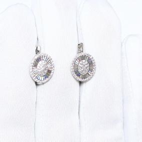 Серебряные серьги ЮЗ Корона КС-с6795ра с фианитом КС-с6795ра фото