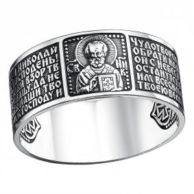 Кольцо из черненого серебра Святитель Николай Чудотворец Высоковы 585 КШ-15-Ч КШ-15-Ч фото