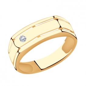 Золотое кольцо Красносельский ювелир Кд3390 с фианитом Кд3390 фото