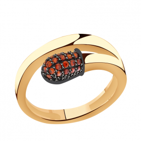 Золотое кольцо Гвоздь Александра с фианитом Коф001ск-к Коф001ск-к фото