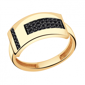 Золотое кольцо Александра Коф006ск-ч с фианитом Коф006ск-ч фото