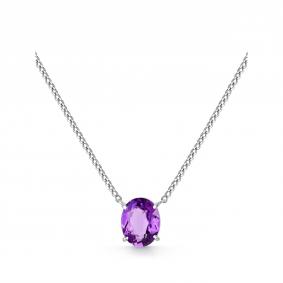 Серебряное колье Дар Кц-2512рс401 с аметистом Кц-2512рс401 фото