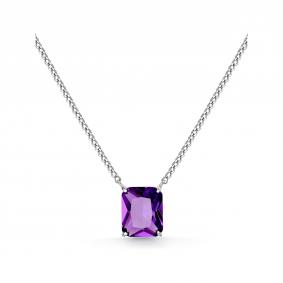 Серебряное колье Дар Кц-2513рс401 с аметистом Кц-2513рс401 фото