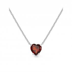 Серебряное колье Дар Кц-2514рс404 с гранатом Кц-2514рс404 фото