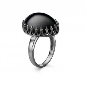 Серебряное кольцо Дар Кэ-0103чрк11716 с опалом Кэ-0103чрк11716 фото