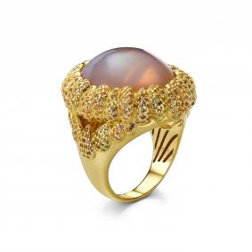 Серебряное кольцо Дар Кэ-0118лзк117011151 с сапфиром и опалом Кэ-0118лзк117011151 фото