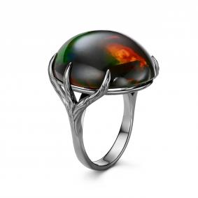 Серебряное кольцо Дар Кэ-0186чрк11716 с опалом Кэ-0186чрк11716 фото