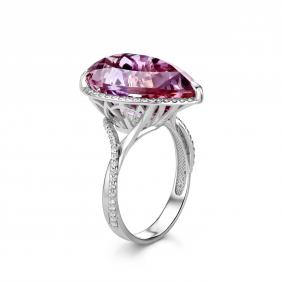 Серебряное кольцо Дар Кэ-0203рс42616128 с аметрином и муассанитом Кэ-0203рс42616128 фото