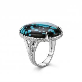Серебряное кольцо Дар Кэ-0205рк438 с бирюзой Кэ-0205рк438 фото