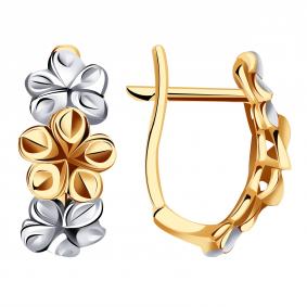 Золотые серьги МАГНАТ М11073 М11073 фото