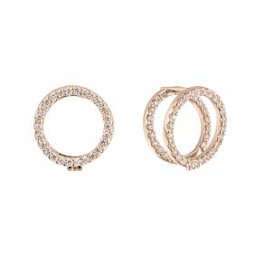 Золотые серьги МАГНАТ М11332 с фианитом М11332 фото